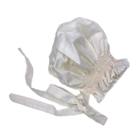 Baby Infant Girl Yellow Bonnet with Smocking - Picture 3 of 5